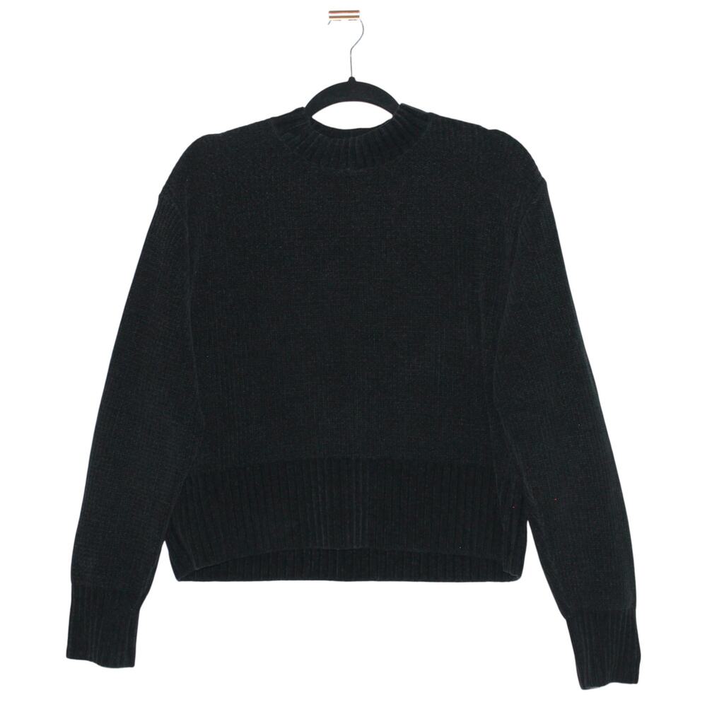 Mavi Jeans Black Velvet Mock Neck Sweater Large